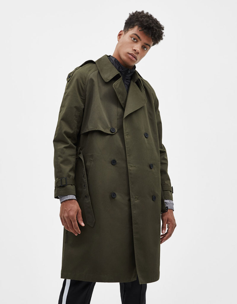 Trench-style coat