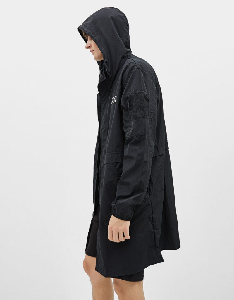 Hooded nylon parka